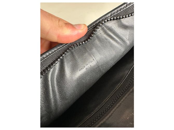 Edge Céline Clutch in pelle vintage Celine nera e argento Nero - vista 5