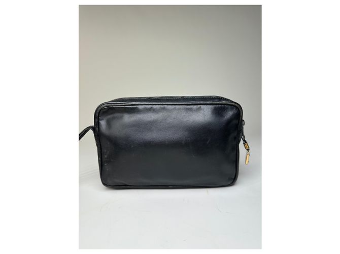 Clutch in pelle vintage Loewe nero e oro - vista 13