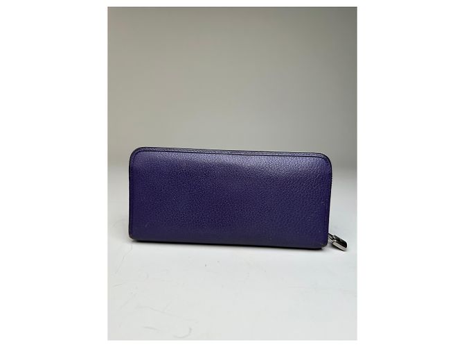 Carteira vintage Loewe em couro granulado roxo prata - vista 4