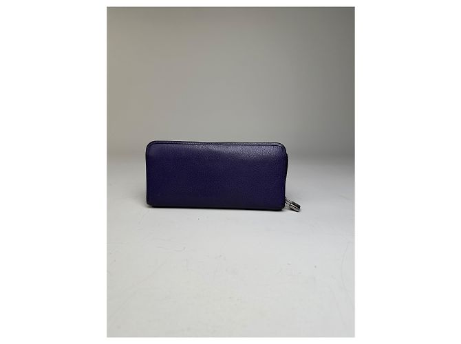 Carteira vintage Loewe em couro granulado roxo prata - vista 6