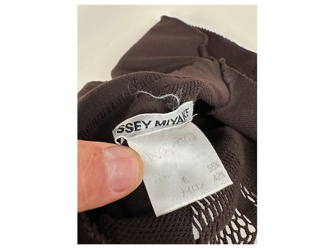 Vintage Issey Miyake Strickpullover Dunkelbraun M - Ansicht 7
