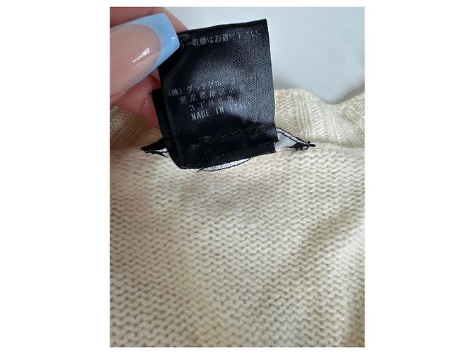 Pull en coton vintage Gucci Crème M Beige - vue 10
