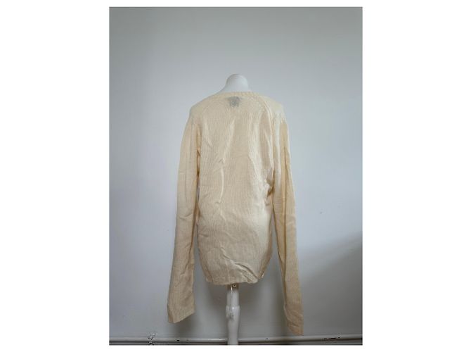Pull en coton vintage Gucci Crème M Beige - vue 3