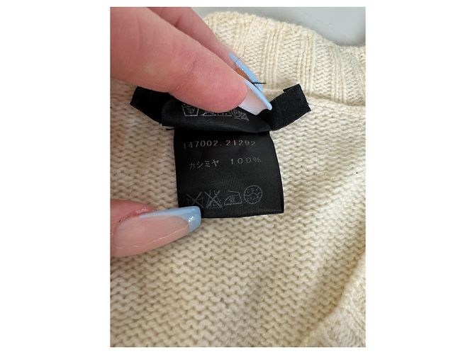 Pull en coton vintage Gucci Crème M Beige - vue 8