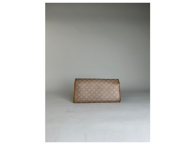 Céline Vintage Celine Macadam Canvas Wallet Beige Tan - view 11