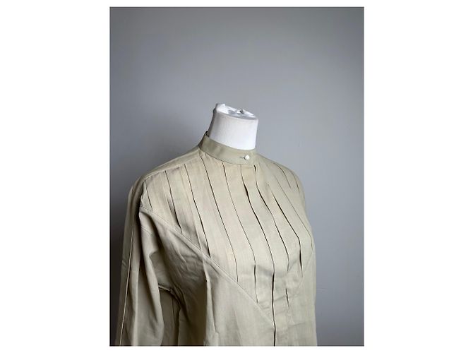 Camicetta in cotone vintage Dior Beige M - vista 4