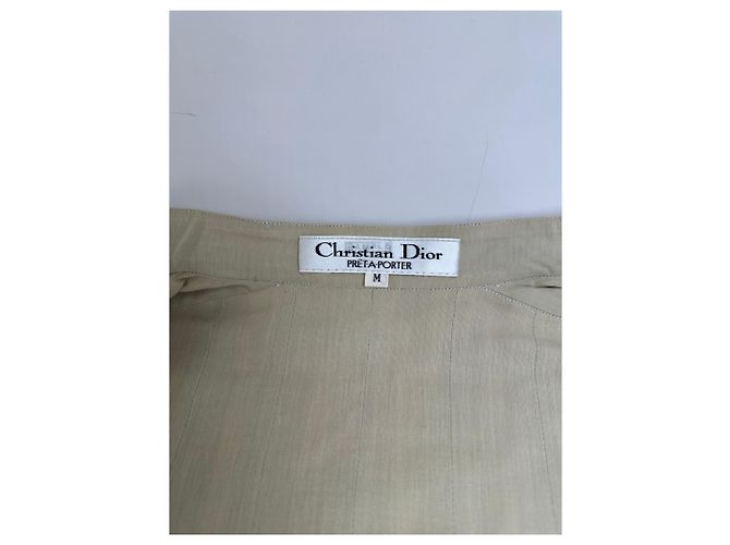 Camicetta in cotone vintage Dior Beige M - vista 6