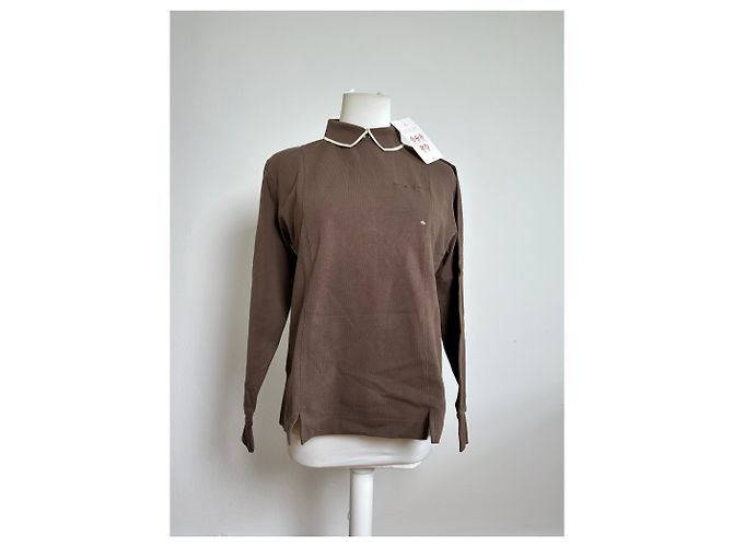 Polo in Cotone Vintage Balenciaga Marrone M - vista 9