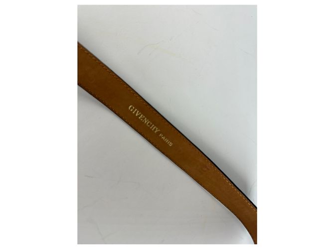 Vintage Givenchy Ledergürtel mit 4G-Logo Schwarz Gold - Ansicht 5