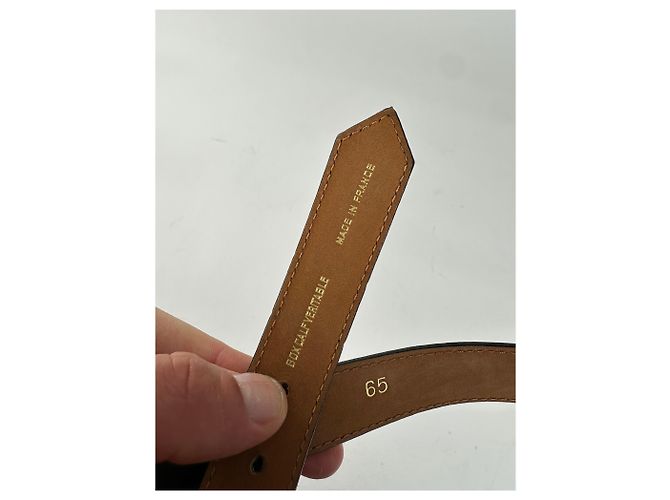 Vintage Givenchy Ledergürtel mit 4G-Logo Schwarz Gold - Ansicht 8