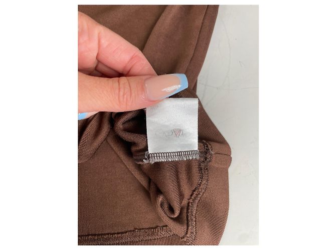 Vintage Issey Miyake Plisierter Rollkragenpullover Braun M - Ansicht 4