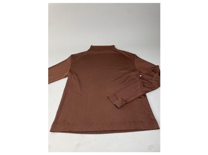Vintage Issey Miyake Plisierter Rollkragenpullover Braun M - Ansicht 9
