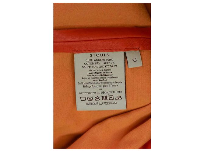 Stouls Legging de couro laranja - vista 6