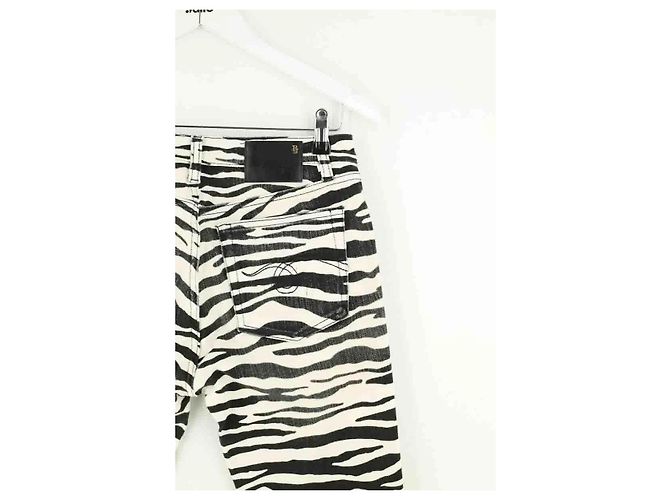 R13 Jeans dritti in cotone nero - vista 4