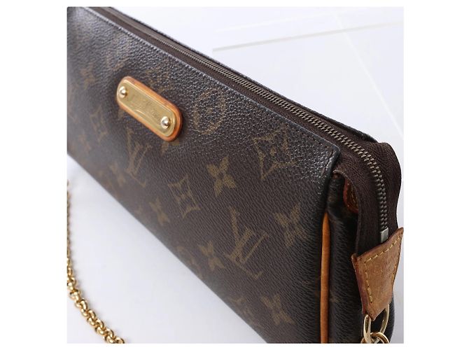 Borsa Louis Vuitton Eva in tela Monogram marrone M95567 - vista 3