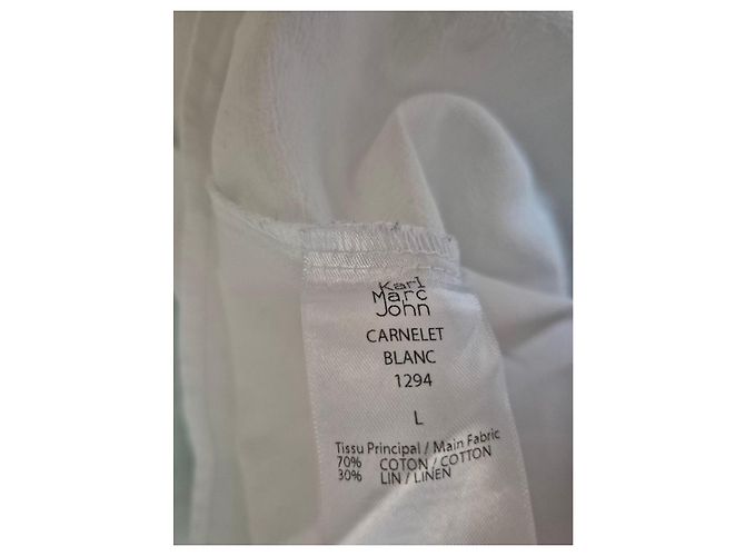 Autre Marque Camisa Karl Marc John Carnelet de Algodón y Lino - Blanco - vista 7