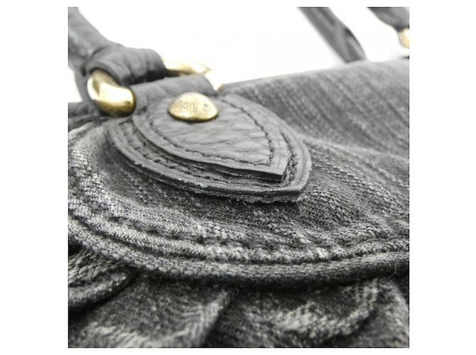 Borsa Louis Vuitton Monogram Denim Neo Cabby MM Nero - vista 3