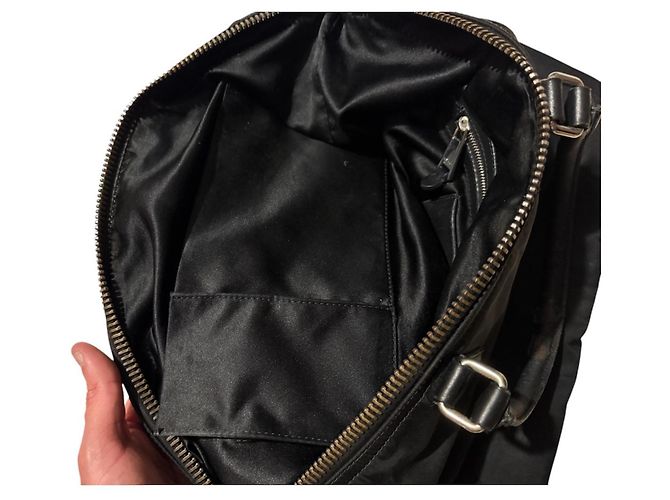 Moschino Milano Borsa Tote in Nylon Nero - vista 2