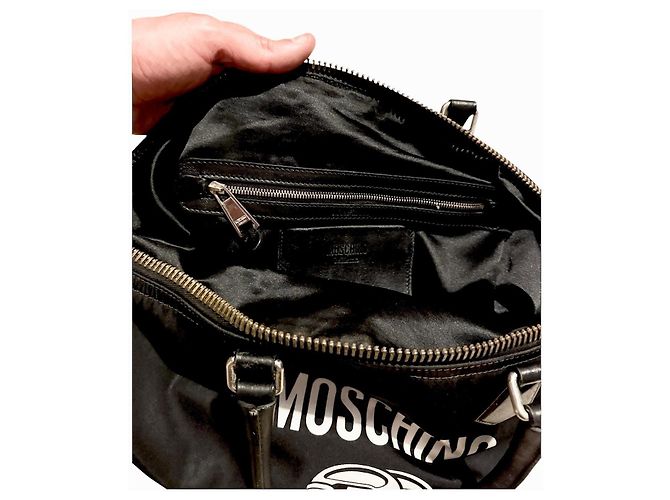 Moschino Milano Borsa Tote in Nylon Nero - vista 3