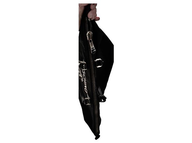 Moschino Milano Borsa Tote in Nylon Nero - vista 4