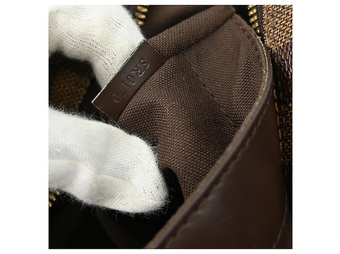 Borsa Louis Vuitton Naviglio Damier Marrone - vista 5