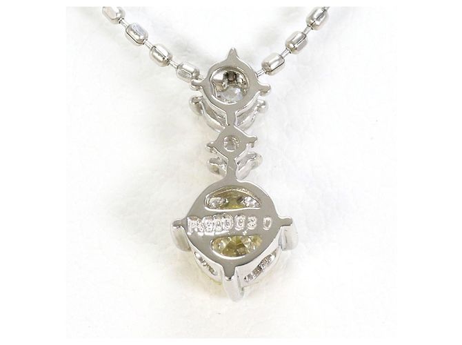 Autre Marque Collana in platino con diamante giallo - vista 3