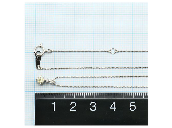 Autre Marque Collana in platino con diamante giallo - vista 4
