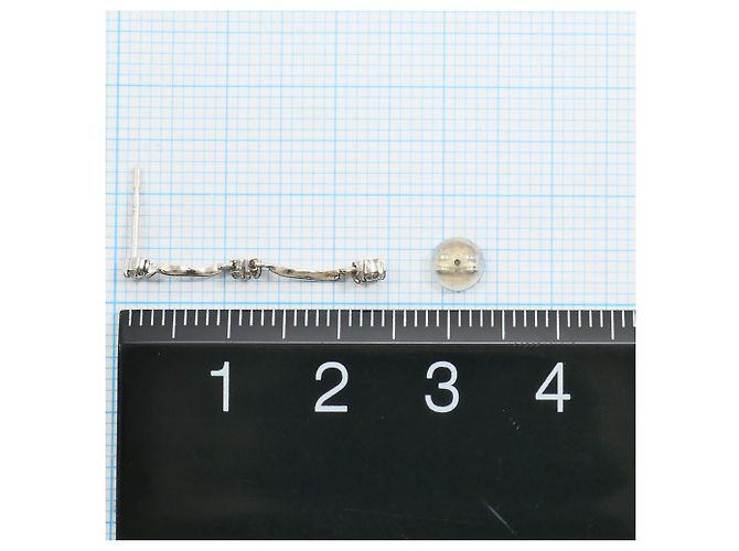 Autre Marque Orecchini pendenti in oro bianco 14K con diamanti D'oro - vista 3