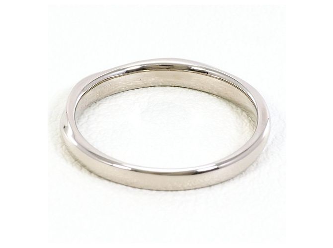 Autre Marque Anel de banda em ouro branco 10K com diamante Dourado - vista 3