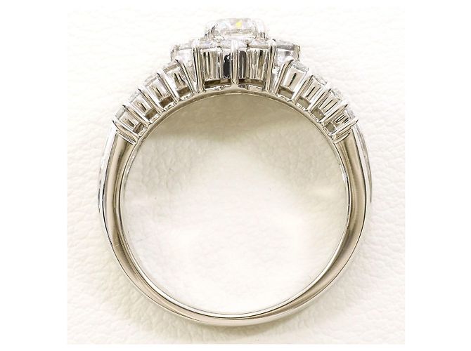 Autre Marque Platin 900 Ring mit Diamanten - Ansicht 3
