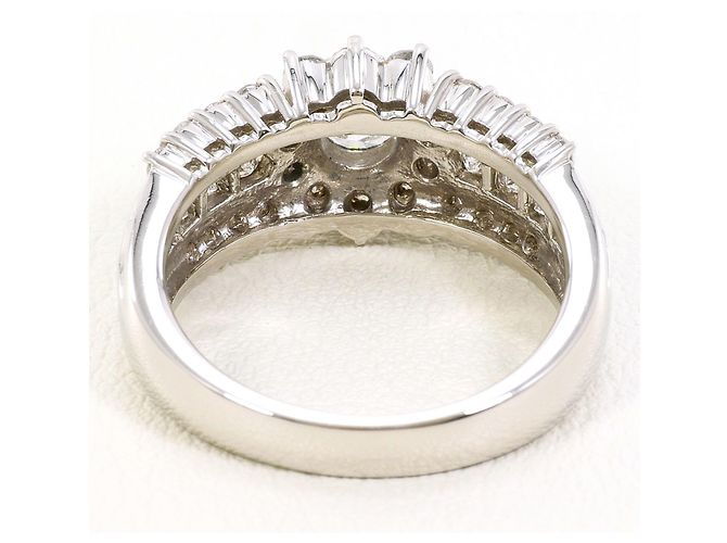 Autre Marque Platin 900 Ring mit Diamanten - Ansicht 4