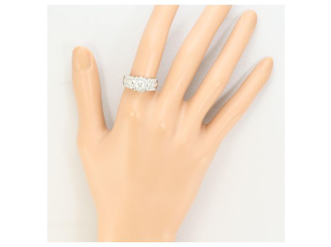 Autre Marque Platin 900 Ring mit Diamanten - Ansicht 7