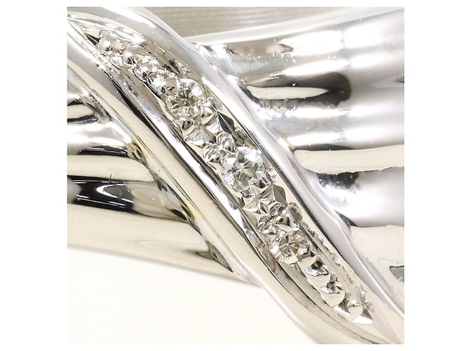 Autre Marque PT900 Platinring mit Diamant - Ansicht 2