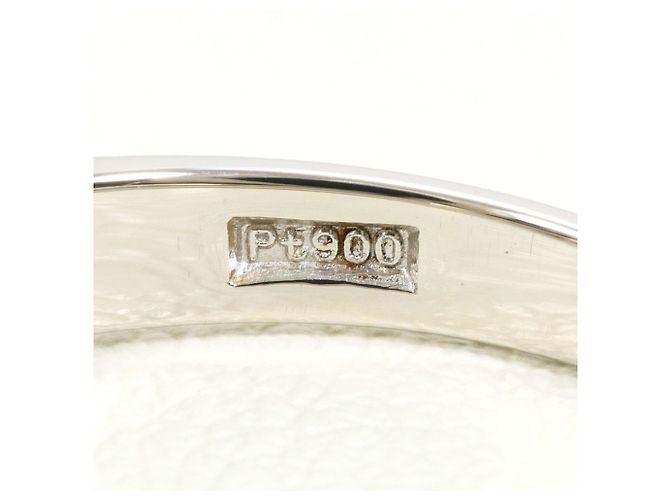 Autre Marque Anello a fascia in platino e diamanti - vista 5