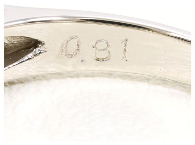 Autre Marque Anello a fascia in platino e diamanti - vista 6