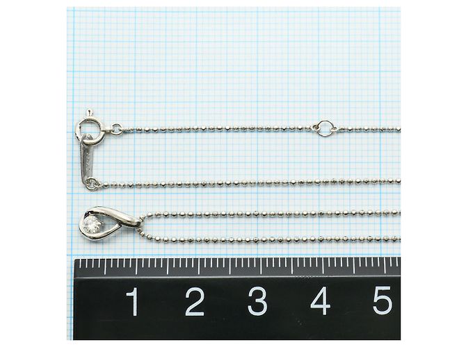 Autre Marque PT900 Platinum Necklace with Diamond - view 4