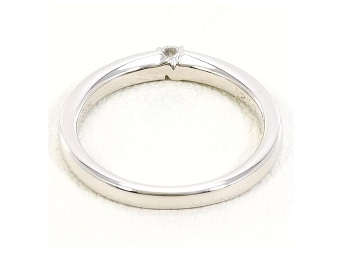 Autre Marque Platinring mit Diamant - Ansicht 3