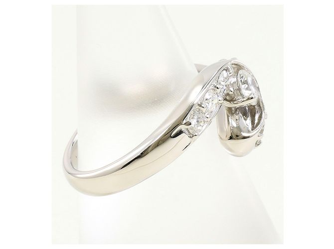 Autre Marque Anello a fascia in platino con diamante - vista 3