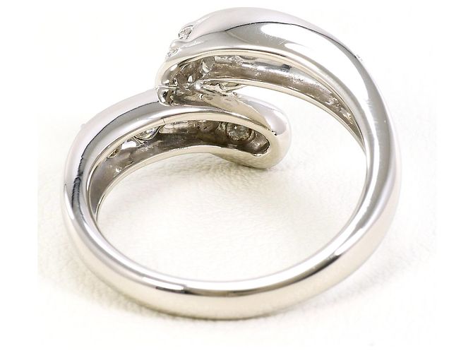 Autre Marque Anello a fascia in platino con diamante - vista 4