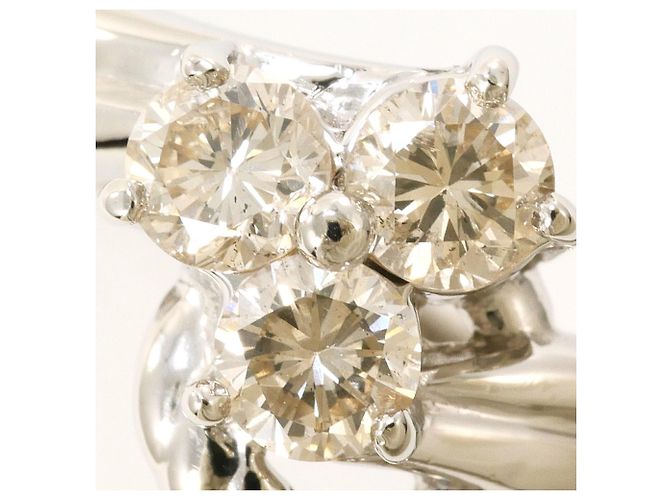 Autre Marque Platin-Ringband mit braunem Diamanten - Ansicht 2