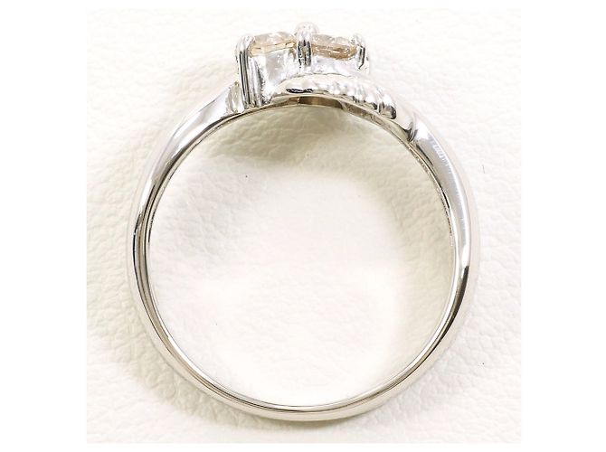 Autre Marque Platin-Ringband mit braunem Diamanten - Ansicht 3