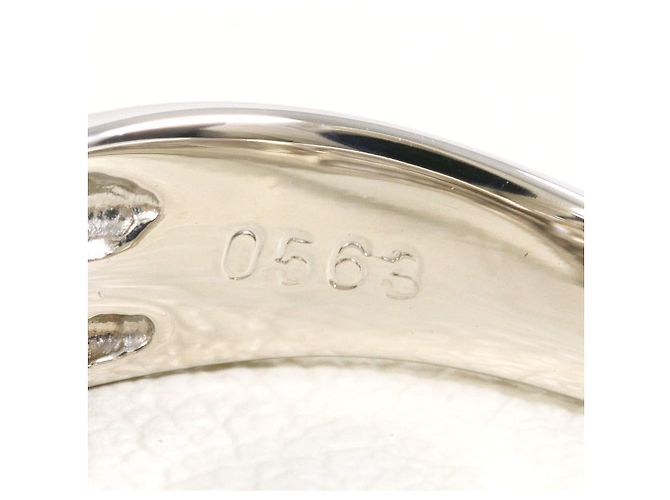 Autre Marque Platin-Ringband mit braunem Diamanten - Ansicht 6
