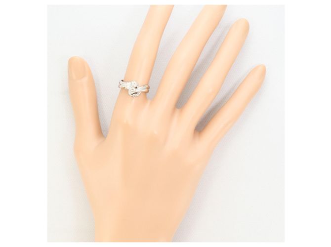 Autre Marque Platin-Ringband mit braunem Diamanten - Ansicht 7