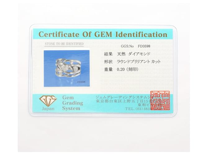 Autre Marque Platinring mit Diamant - Ansicht 9