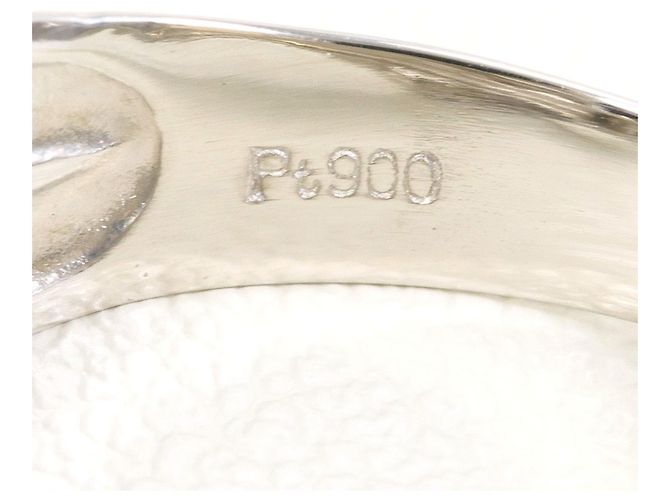 Autre Marque PT900 Platinring mit Diamant - Ansicht 5