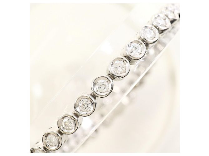 Autre Marque Bracciale charm in platino con diamanti - vista 2