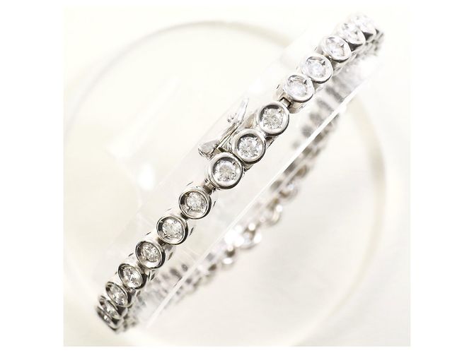 Autre Marque Bracciale charm in platino con diamanti - vista 3