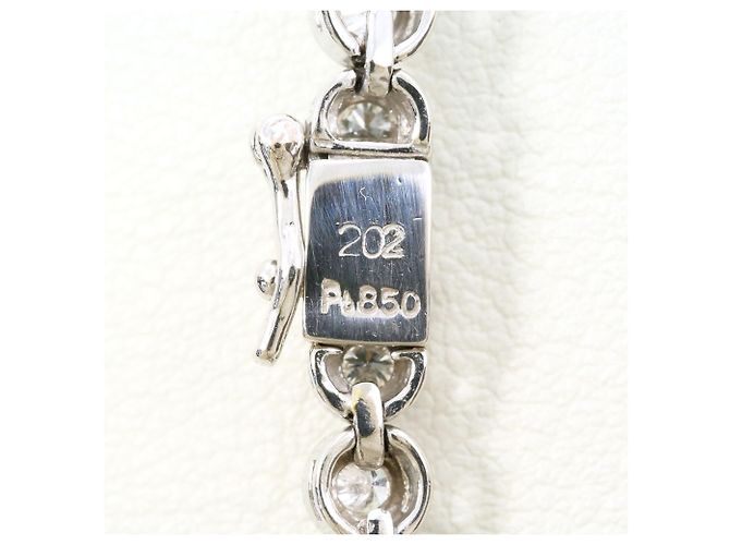 Autre Marque Bracciale charm in platino con diamanti - vista 4
