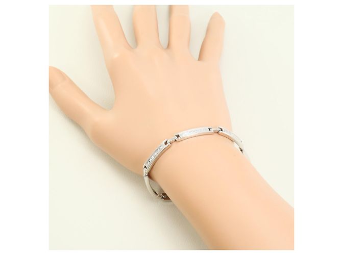 Autre Marque Bracciale charm in platino con diamanti - vista 5