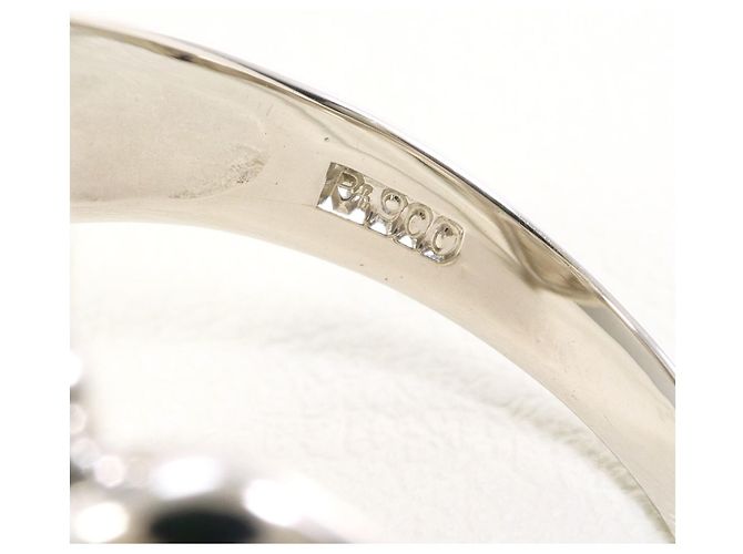 Autre Marque PT900 Platinring mit Diamant - Ansicht 5